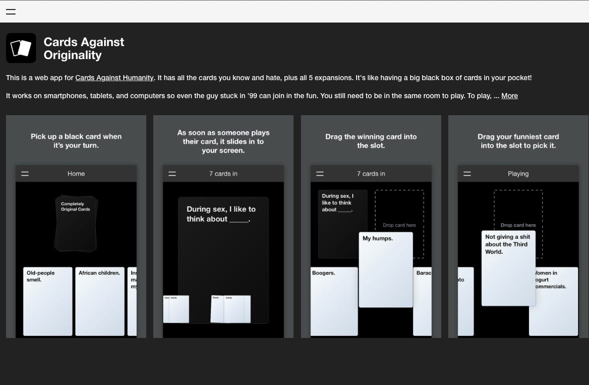 cards against humanity in stores